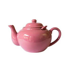 Loose leaf teapot - pink ceramic teapot with  infuser