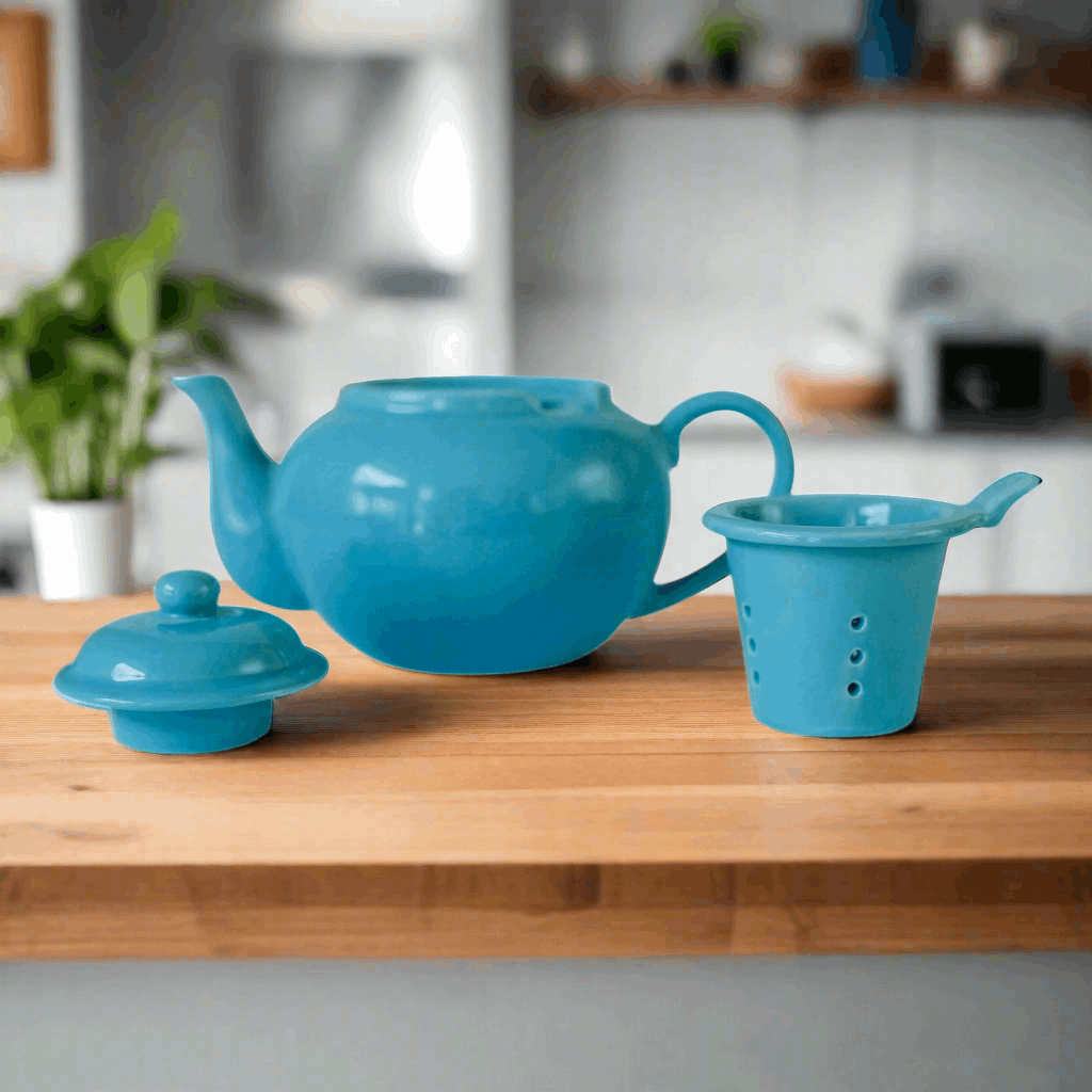 Ceramic teapot with infuser for loose tea