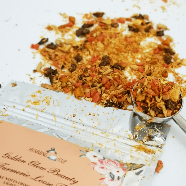 Golden Glow Beauty Turmeric Loose Tea - Humming Cup Premium Organic Tea