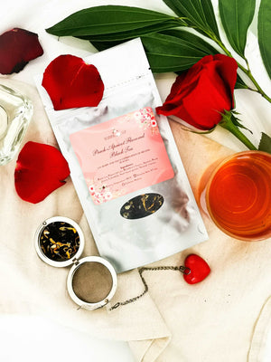 Peach - Apricot Flavored Black Loose Tea Humming Cup Tea