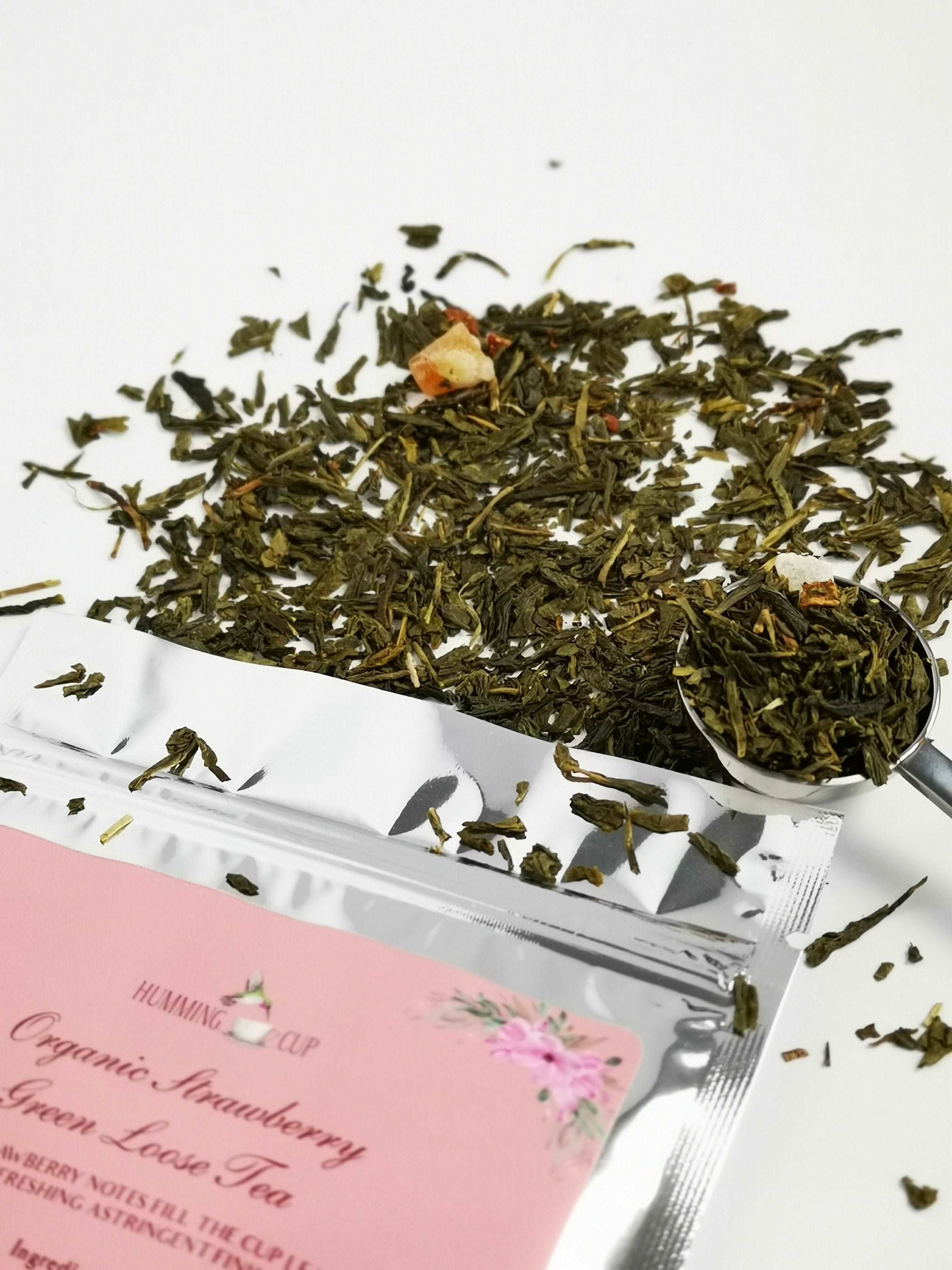 Organic Strawberry Green Loose Tea