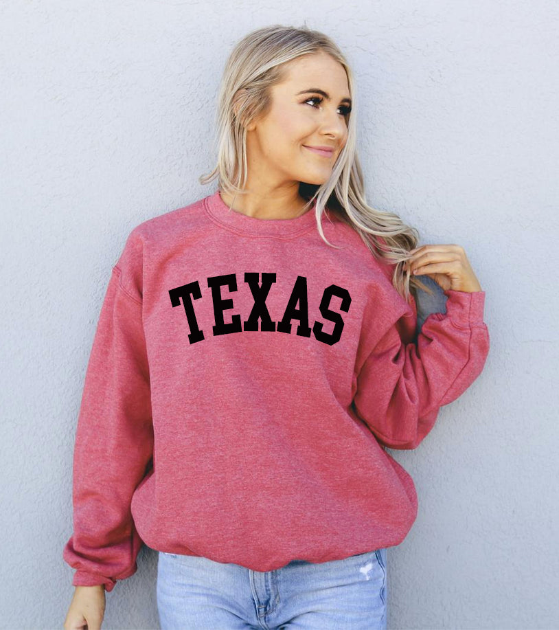 Texas Sweatshirt For Women Military Green
